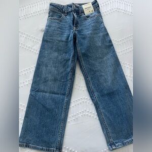 Abercrombie kids high rise wide leg jeans